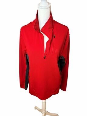 Nike ACG Dri-FIT Red Quarter Zip Pullover Mens Medium Outdoor Performance Top